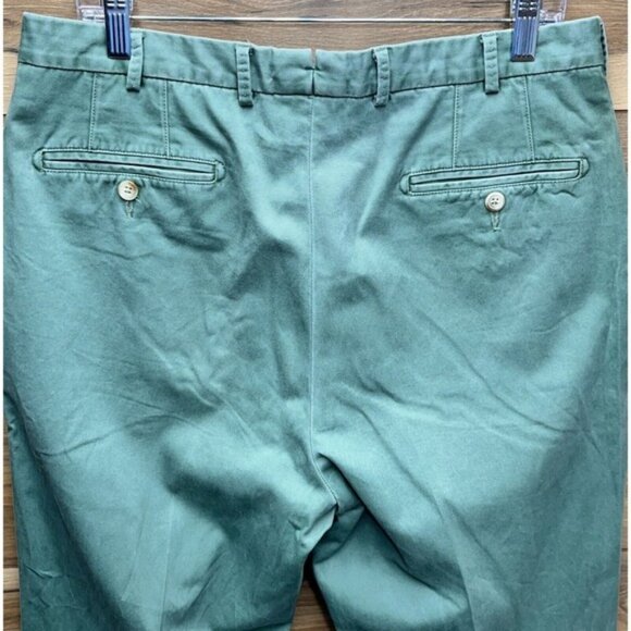 Peter Millar Mens Green Pima Cotton Flat Front Chino Pants*Size 34*EUC - Picture 4 of 13